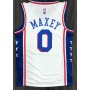 Men's Philadelphia 76ers Tyrese Maxey #0 Nike White 2021/22 Swingman NBA Jersey - Icon Edition Men's Philadelphia 76ers Tyrese Maxey #0 Nike White 2021/22 Swingman NBA Jersey - Icon Edition
