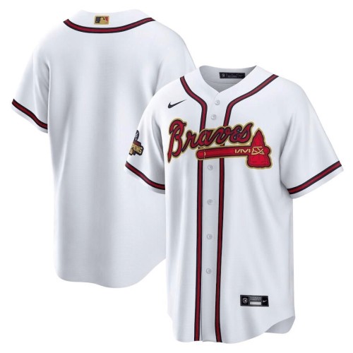Men's Atlanta Braves Nike White 2022 Gold Program Blank Jersey Men's Atlanta Braves Nike White 2022 Gold Program Blank Jersey