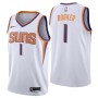 Men's Phoenix Suns Devin Booker #1 Nike White 2019/20 Swingman Jersey - Association Edition Men's Phoenix Suns Devin Booker #1 Nike White 2019/20 Swingman Jersey - Association Edition