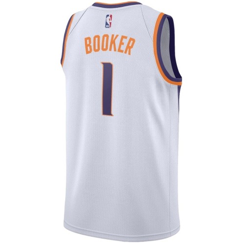 Men's Phoenix Suns Devin Booker #1 Nike White 2019/20 Swingman Jersey - Association Edition Men's Phoenix Suns Devin Booker #1 Nike White 2019/20 Swingman Jersey - Association Edition
