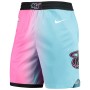 Men's Miami Heat Nike Pink/Light Blue 2020/21 Swingman Shorts City Edition Men's Miami Heat Nike Pink/Light Blue 2020/21 Swingman Shorts City Edition