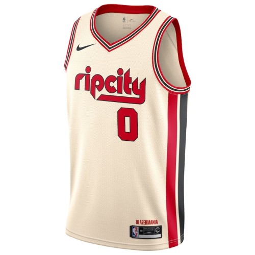 Men's Portland Trail Blazers Damian Lillard Nike Cream 2019/20 Swingman Jersey - City Edition Men's Portland Trail Blazers Damian Lillard Nike Cream 2019/20 Swingman Jersey - City Edition