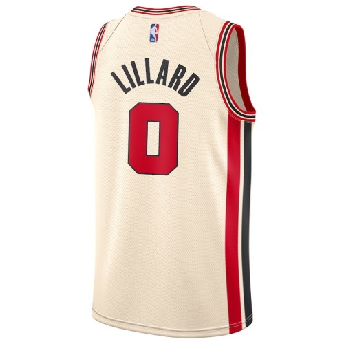 Men's Portland Trail Blazers Damian Lillard Nike Cream 2019/20 Swingman Jersey - City Edition Men's Portland Trail Blazers Damian Lillard Nike Cream 2019/20 Swingman Jersey - City Edition