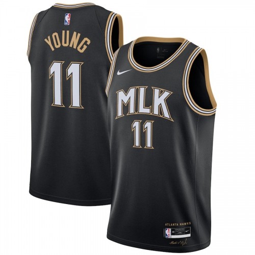 Men's Atlanta Hawks Trae Young Nike Black 2020/21 Swingman Jersey - City Edition Men's Atlanta Hawks Trae Young Nike Black 2020/21 Swingman Jersey - City Edition