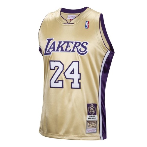 Men's Los Angeles Lakers Kobe Bryant #24 Throwback Gold Hall of Fame Class of 2020 Jersey