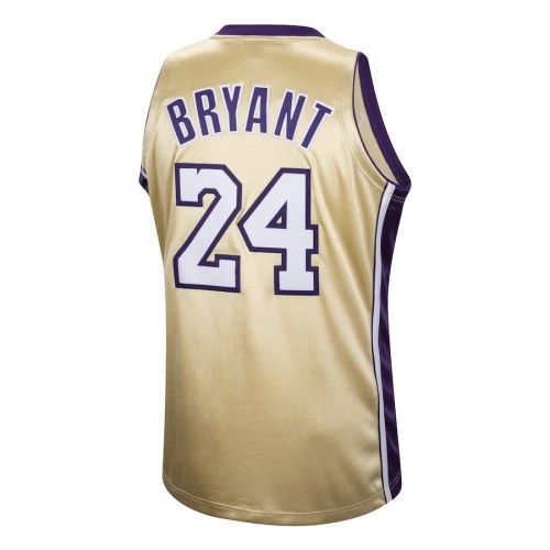 Men's Los Angeles Lakers Kobe Bryant #24 Throwback Gold Hall of Fame Class of 2020 Jersey