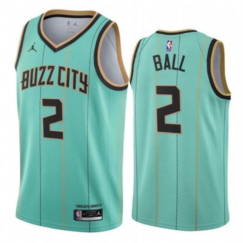 Men's Charlotte Hornets Lamelo Ball #2 Jordan Green Swingman Jersey - Association Edition Men's Charlotte Hornets Lamelo Ball #2 Jordan Green Swingman Jersey - Association Edition