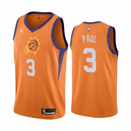 Men's Phoenix Suns Chris Paul #3 Jordan Orange 2020/21 Swingman Jersey - Statement Edition Men's Phoenix Suns Chris Paul #3 Jordan Orange 2020/21 Swingman Jersey - Statement Edition