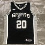 Men's San Antonio Spurs Manu Ginobili #20 Nike Black 2020/21 Swingman Jersey - Icon Edition