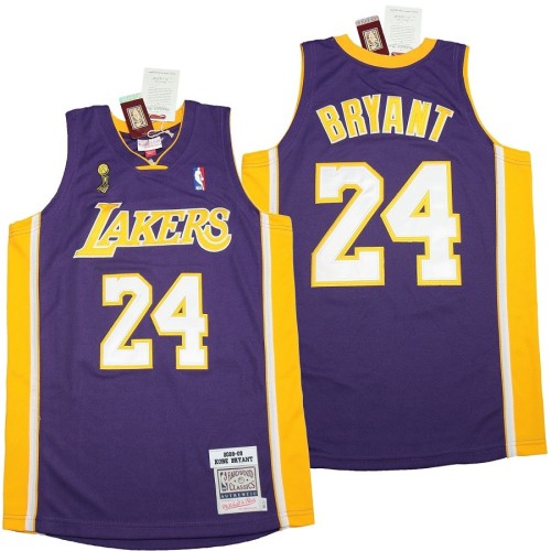 Men's Los Angeles Lakers Road Final Kobe Bryant #24 Throwback Purple 08-09 Hardwood Jersey Men's Los Angeles Lakers Road Final Kobe Bryant #24 Throwback Purple 08-09 Hardwood Jersey