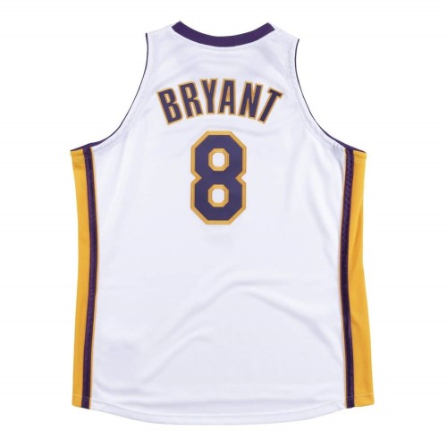 Men's Los Angeles Lakers Kobe Bryant #8 Throwback White 2003-04 Hardwood Classics Jersey Men's Los Angeles Lakers Kobe Bryant #8 Throwback White 2003-04 Hardwood Classics Jersey