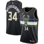 Men's Milwaukee Bucks Antetokounmpo #34 Jordan Black 20/21 Swingman Jersey - Statement Edition Men's Milwaukee Bucks Antetokounmpo #34 Jordan Black 20/21 Swingman Jersey - Statement Edition
