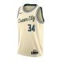 Men's Milwaukee Bucks Giannis Antetokounmpo #34 Nike Cream City Swingman Jersey - City Edition Men's Milwaukee Bucks Giannis Antetokounmpo #34 Nike Cream City Swingman Jersey - City Edition