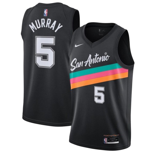 Men's San Antonio Spurs Murray #5 Nike Black 20/21 Swingman Jersey-City Edition Men's San Antonio Spurs Murray #5 Nike Black 20/21 Swingman Jersey-City Edition