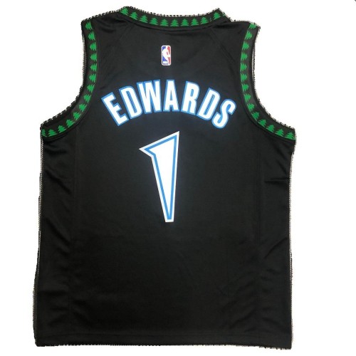 Men's Minnesota Timberwolves Anthony Edwards #1 Nike Black Hardwood Classics Swingman Jersey Men's Minnesota Timberwolves Anthony Edwards #1 Nike Black Hardwood Classics Swingman Jersey