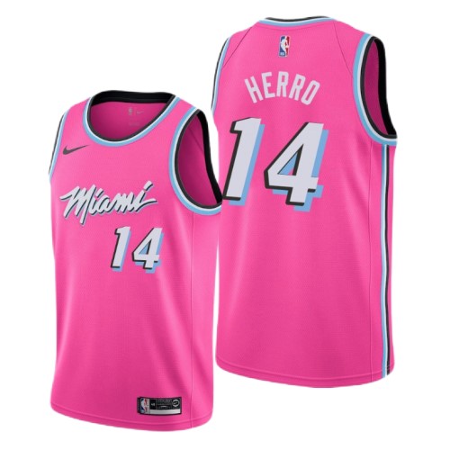 Men's Miami Heat Tyler Herro #14 Pink Swingman Jersey - City Edition Men's Miami Heat Tyler Herro #14 Pink Swingman Jersey - City Edition