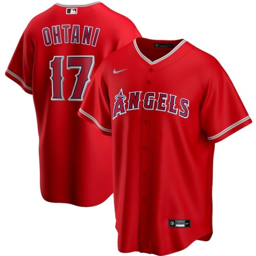 Men's Los Angeles Angels Shohei Ohtani #17 Nike Scarlet 2020 Alternate Jersey Men's Los Angeles Angels Shohei Ohtani #17 Nike Scarlet 2020 Alternate Jersey