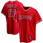 Men's Los Angeles Angels Shohei Ohtani #17 Nike Scarlet 2020 Alternate Jersey Men's Los Angeles Angels Shohei Ohtani #17 Nike Scarlet 2020 Alternate Jersey
