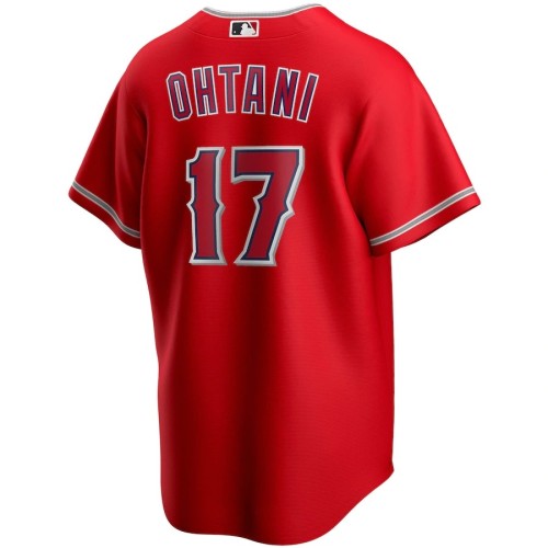 Men's Los Angeles Angels Shohei Ohtani #17 Nike Scarlet 2020 Alternate Jersey Men's Los Angeles Angels Shohei Ohtani #17 Nike Scarlet 2020 Alternate Jersey