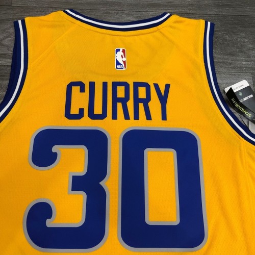 Men's Golden State Warriors Stephen Curry #30 Nike Yellow Hardwood Classic Swingman Jersey Men's Golden State Warriors Stephen Curry #30 Nike Yellow Hardwood Classic Swingman Jersey