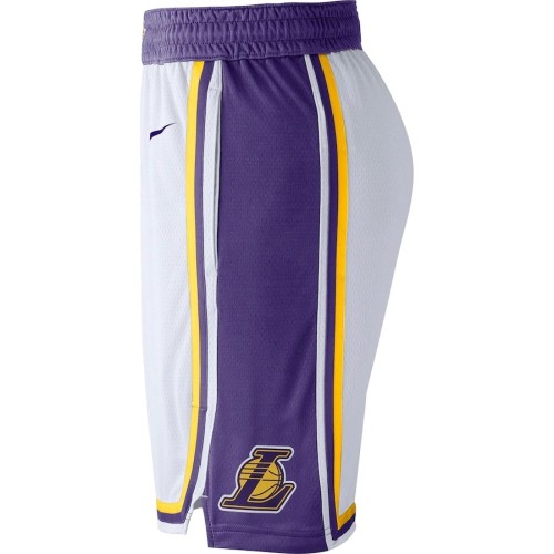 Men's Los Angeles Lakers Nike White 2019/20 Swingman Short - Association Edition Men's Los Angeles Lakers Nike White 2019/20 Swingman Short - Association Edition