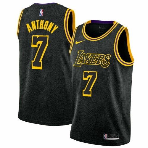 Men's Los Angeles Lakers Carmelo Anthony #7 Nike Black Swingman NBA Jersey - City Edition Men's Los Angeles Lakers Carmelo Anthony #7 Nike Black Swingman NBA Jersey - City Edition