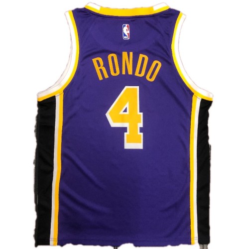 Men's Los Angeles Lakers Rajon Rondo #4 Jordan Purple Swingman NBA Jersey - Statement Edition Men's Los Angeles Lakers Rajon Rondo #4 Jordan Purple Swingman NBA Jersey - Statement Edition