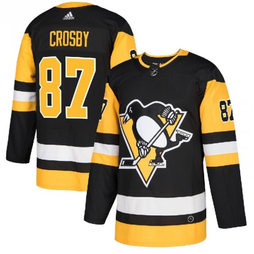 Men's Pittsburgh Penguins #87 Sidney Crosby adidas Black Authentic Jersey Men's Pittsburgh Penguins #87 Sidney Crosby adidas Black Authentic Jersey