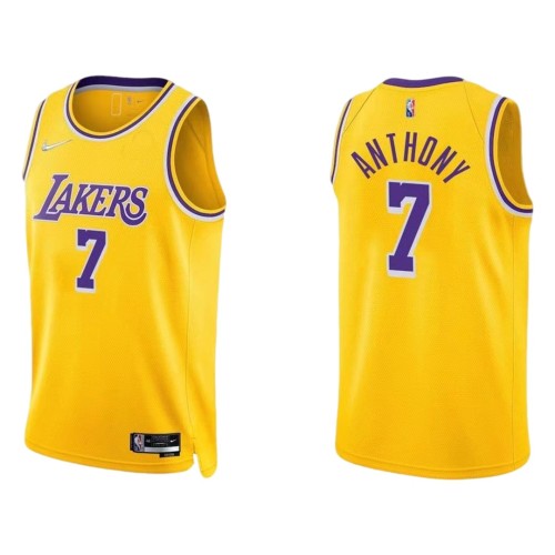 Men's Los Angeles Lakers Carmelo Anthony #7 Nike Gold 2021/22 Swingman Jersey - Icon Edition Men's Los Angeles Lakers Carmelo Anthony #7 Nike Gold 2021/22 Swingman Jersey - Icon Edition