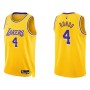 Men's Los Angeles Lakers Rajon Rondo #4 Nike Gold 2021/22 Swingman Jersey - Icon Edition Men's Los Angeles Lakers Rajon Rondo #4 Nike Gold 2021/22 Swingman Jersey - Icon Edition
