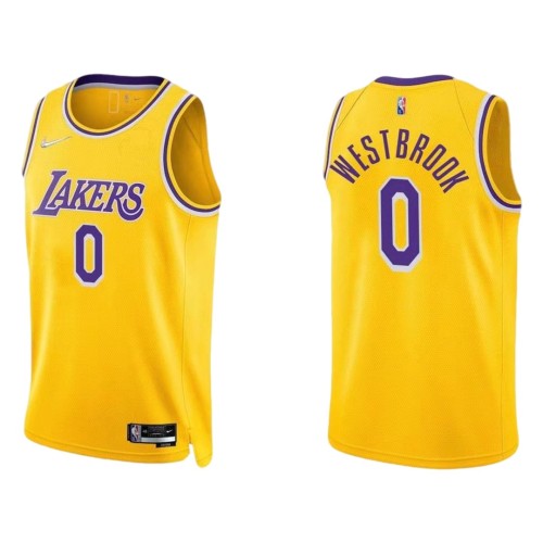 Men's Los Angeles Lakers Russell Westbrook #0 Nike Gold 2021/22 Swingman Jersey - Icon Edition Men's Los Angeles Lakers Russell Westbrook #0 Nike Gold 2021/22 Swingman Jersey - Icon Edition