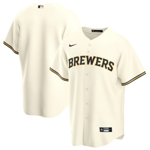 Men's Milwaukee Brewers Nike Cream Home 2020 Jersey Men's Milwaukee Brewers Nike Cream Home 2020 Jersey