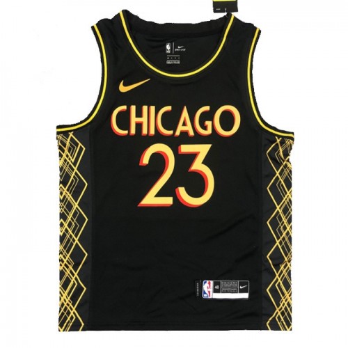 Men's Chicago Bulls Michael Jordan #23 Nike Black 2020/21 Swingman Jersey - City Edition Men's Chicago Bulls Michael Jordan #23 Nike Black 2020/21 Swingman Jersey - City Edition