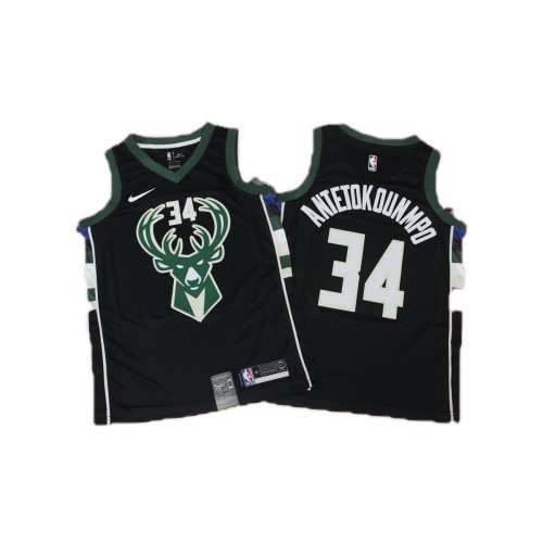 Men's Milwaukee Bucks Giannis Antetokounmpo #34 Black Swingman Jersey - Statement Edition Men's Milwaukee Bucks Giannis Antetokounmpo #34 Black Swingman Jersey - Statement Edition