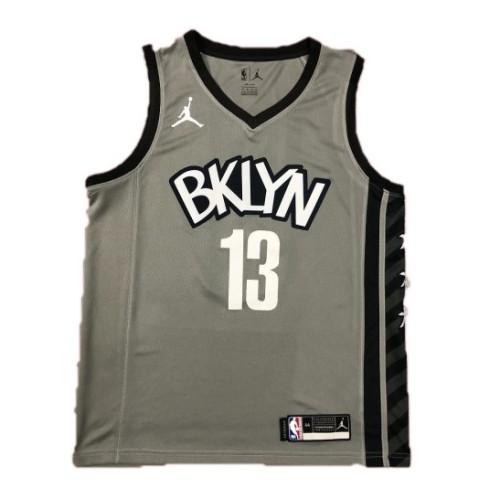 Men's Brooklyn Nets James Harden #13 Jordan Gray 2020/21 Swingman Jersey - Statement Edition Men's Brooklyn Nets James Harden #13 Jordan Gray 2020/21 Swingman Jersey - Statement Edition