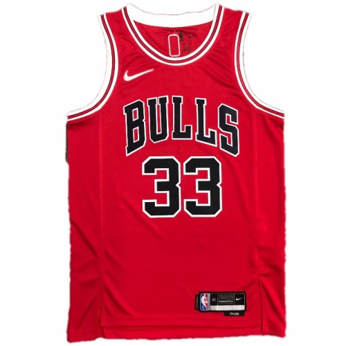 Men's Chicago Bulls Scottie Pippen #33 Nike Red 2021 Swingman NBA Jersey - Icon Edition Men's Chicago Bulls Scottie Pippen #33 Nike Red 2021 Swingman NBA Jersey - Icon Edition