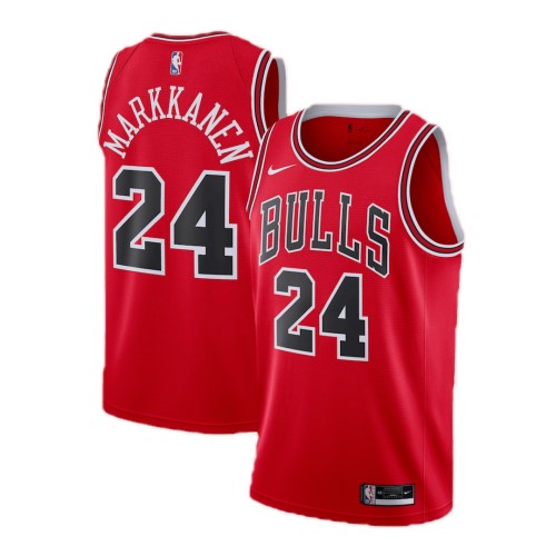 Men's Chicago Bulls Lauri Markkanen #24 Nike Red 2021 Swingman NBA Jersey - Icon Edition Men's Chicago Bulls Lauri Markkanen #24 Nike Red 2021 Swingman NBA Jersey - Icon Edition