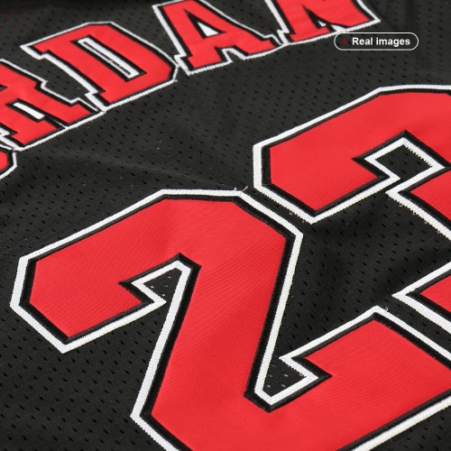 Men's Chicago Bulls Michael Jordan #23 Throwback Black 1997-98 Hardwood Classics Player Jersey