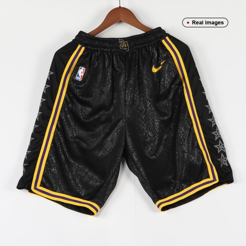 Men's Los Angeles Lakers Nike Black Swingman Short - City Edition Men's Los Angeles Lakers Nike Black Swingman Short - City Edition