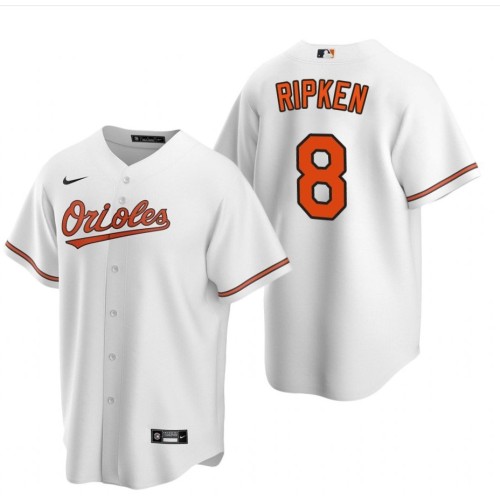 Men's Baltimore Orioles Cal Ripken #8 Nike White Home 2020 Jersey Men's Baltimore Orioles Cal Ripken #8 Nike White Home 2020 Jersey