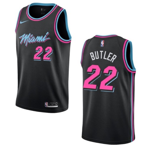 Men's Miami Heat Jimmy Butler #22 Black 19-20 Swingman Jersey - City Edition Men's Miami Heat Jimmy Butler #22 Black 19-20 Swingman Jersey - City Edition