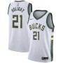 Men's Milwaukee Bucks Jrue Holiday #21 Nike White 2020/21 Swingman Jersey - Association Edition Men's Milwaukee Bucks Jrue Holiday #21 Nike White 2020/21 Swingman Jersey - Association Edition