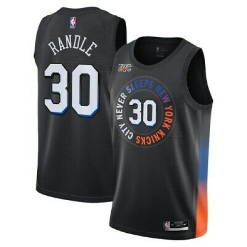 Men's New York Knicks Julius Randle #30 Nike Black 2020/21 Swingman Jersey - City Edition Men's New York Knicks Julius Randle #30 Nike Black 2020/21 Swingman Jersey - City Edition
