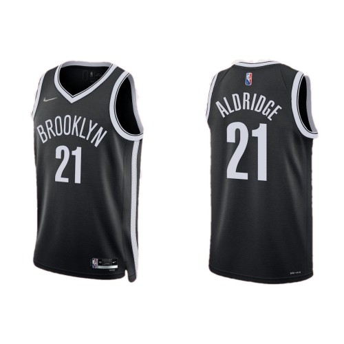 Men's Brooklyn Nets LaMarcus Aldridge #21 Nike Black 2021 Swingman NBA Jersey - Icon Edition Men's Brooklyn Nets LaMarcus Aldridge #21 Nike Black 2021 Swingman NBA Jersey - Icon Edition
