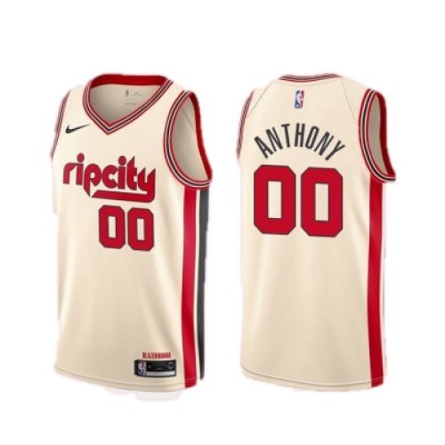 Men's Portland Trail Blazers Carmelo Anthony Nike Cream 19/20 Swingman Jersey - City Edition Men's Portland Trail Blazers Carmelo Anthony Nike Cream 19/20 Swingman Jersey - City Edition