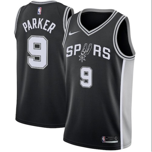 Men's San Antonio Spurs Tony Parker #9 Nike Black 2020/21 Swingman Jersey - Icon Edition Men's San Antonio Spurs Tony Parker #9 Nike Black 2020/21 Swingman Jersey - Icon Edition