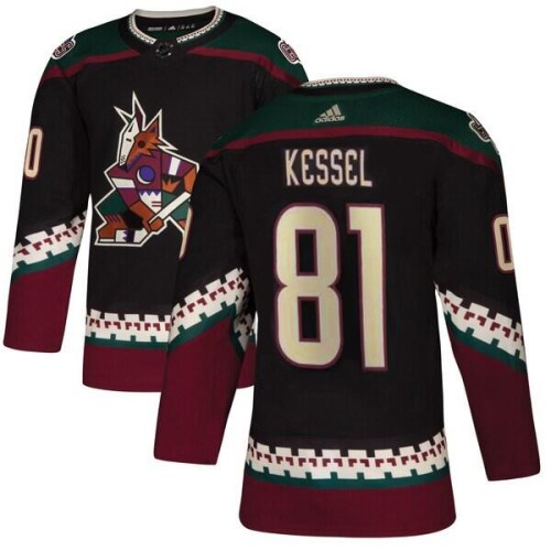 Men's Arizona Coyotes Phil Kessel #81 adidas Black Alternate Authentic Jersey Men's Arizona Coyotes Phil Kessel #81 adidas Black Alternate Authentic Jersey