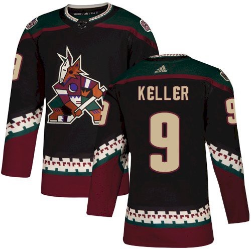 Men's Arizona Coyotes Clayton Keller #9 adidas Black Alternate Authentic Jersey Men's Arizona Coyotes Clayton Keller #9 adidas Black Alternate Authentic Jersey