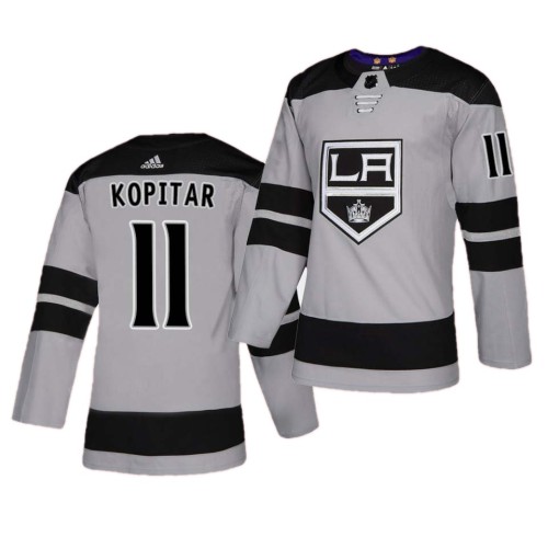 Men's Los Angeles Kings Anže Kopitar #11 adidas Gray Alternate Authentic Jersey Men's Los Angeles Kings Anže Kopitar #11 adidas Gray Alternate Authentic Jersey