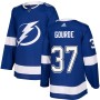 Men's Tampa Bay Lightning Yanni Gourde #37 adidas Blue Authentic Jersey Men's Tampa Bay Lightning Yanni Gourde #37 adidas Blue Authentic Jersey